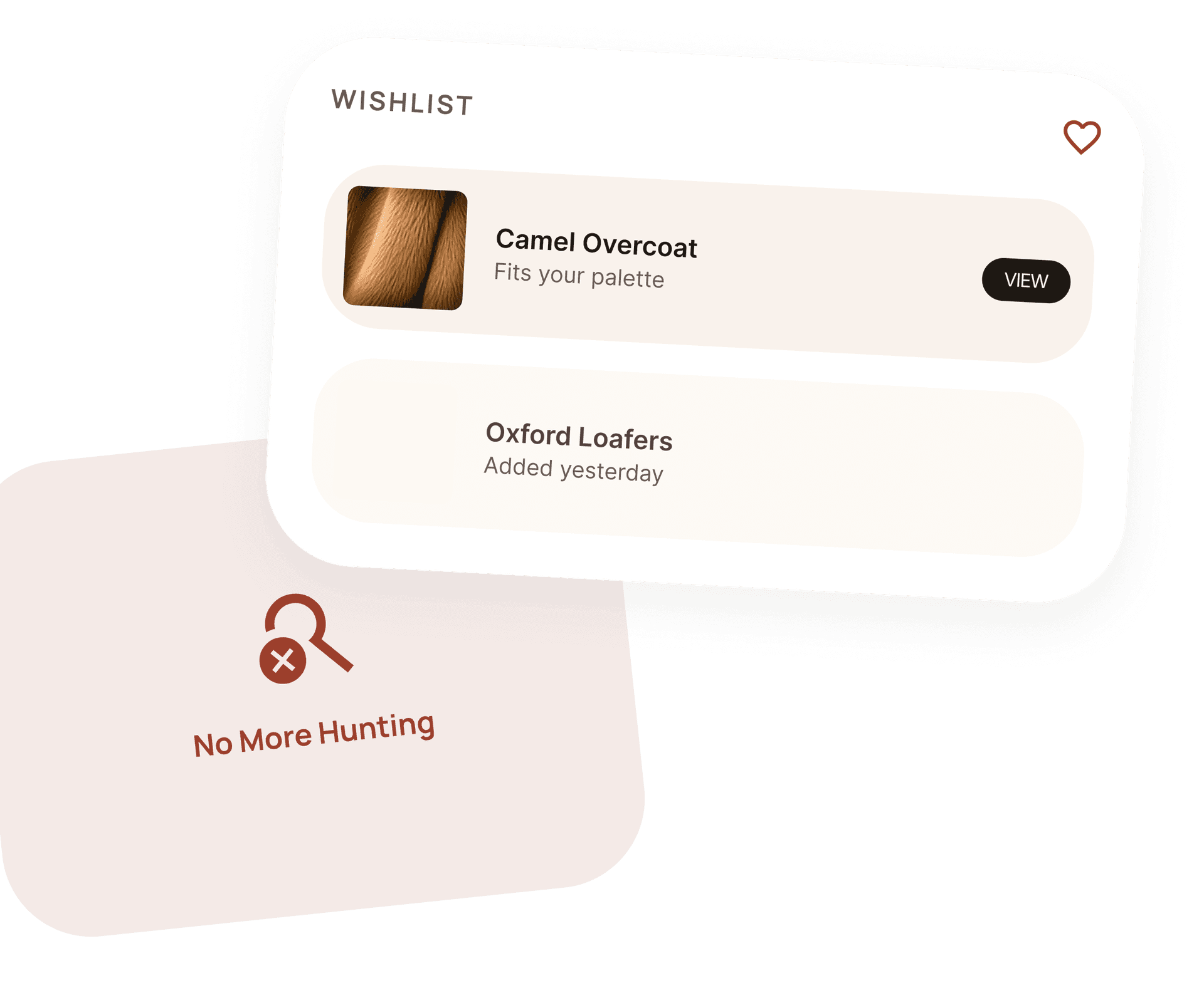 Wishlist and no more hunting illustration